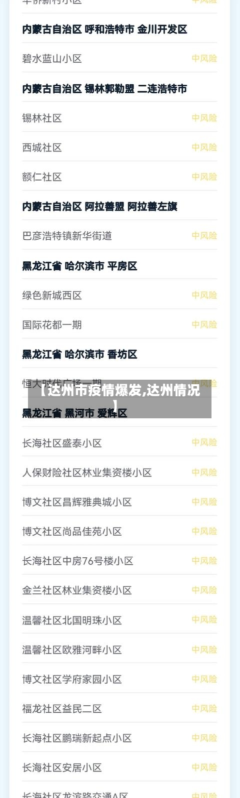 【达州市疫情爆发,达州情况】