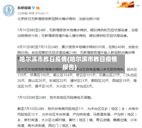 哈尔滨市昨日疫情(哈尔滨市昨日疫情报告)
