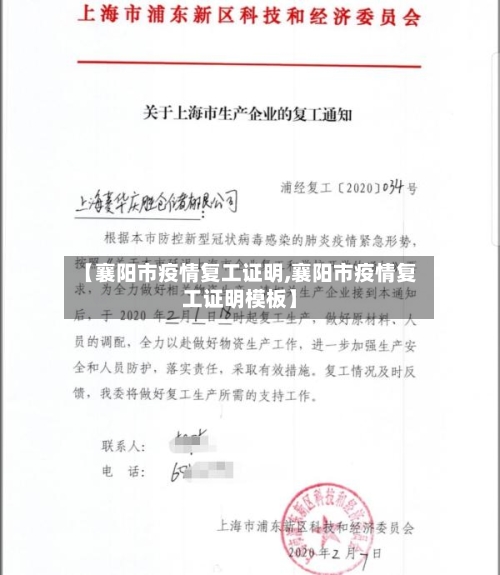 【襄阳市疫情复工证明,襄阳市疫情复工证明模板】-第1张图片
