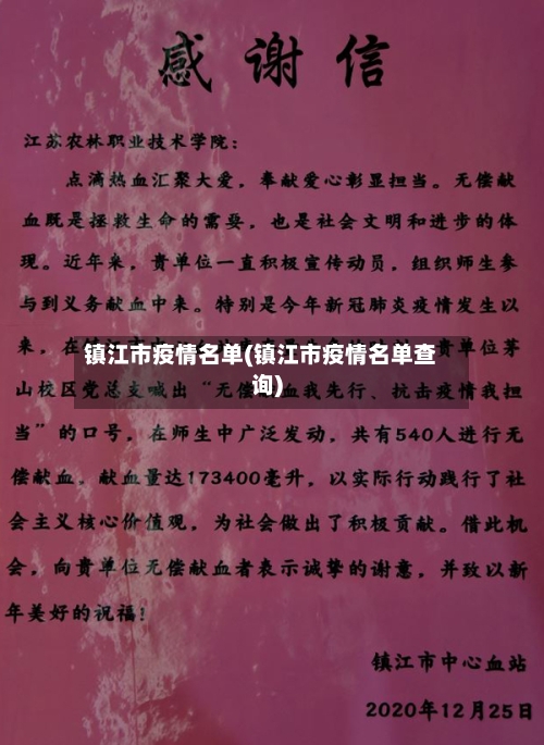 镇江市疫情名单(镇江市疫情名单查询)-第1张图片
