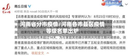 河南省分市疫情/河南各市县区疫情等级名单出炉-第1张图片